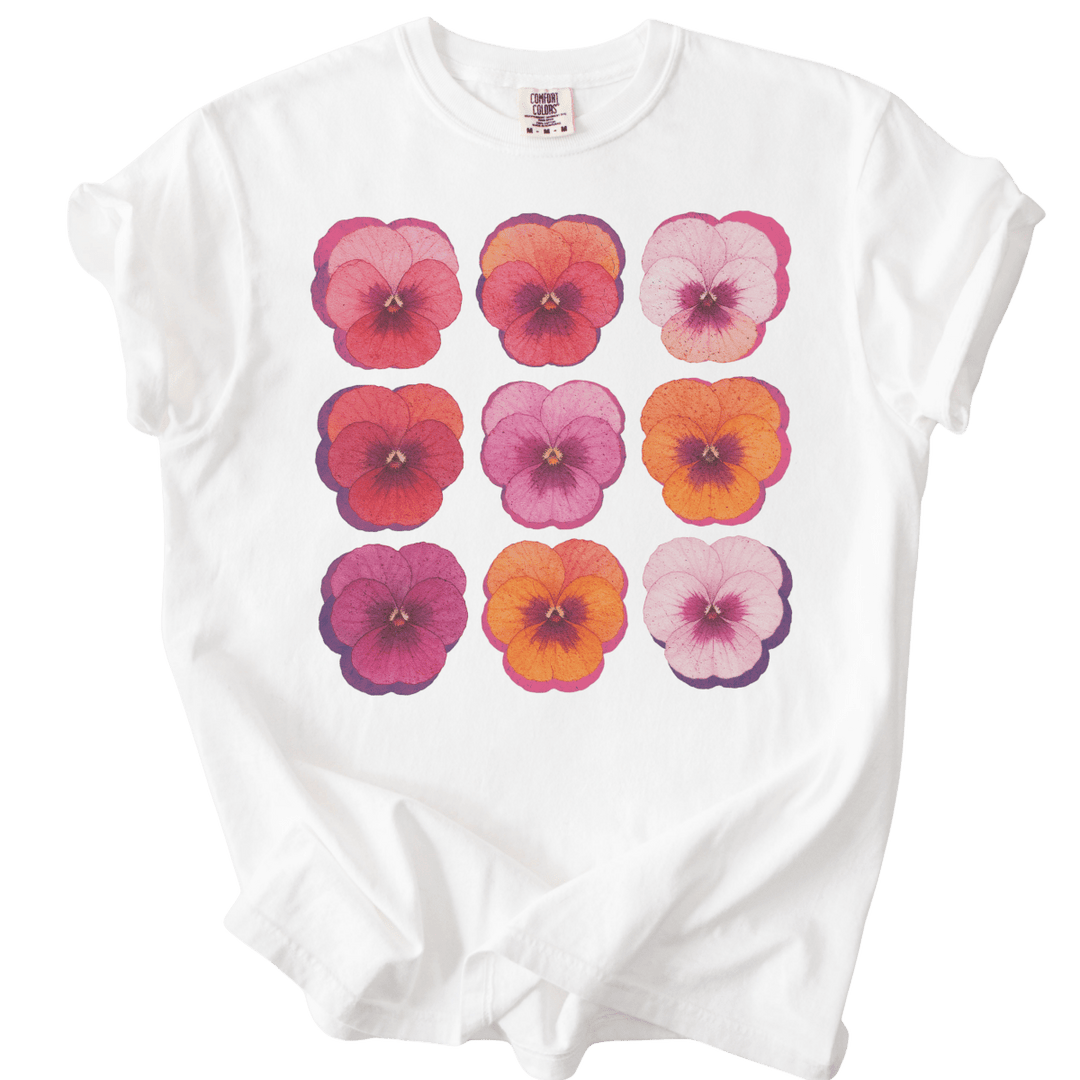 Lesbian WLW Pride Pansies Tee - The Rogue Petal Co. - T-Shirt