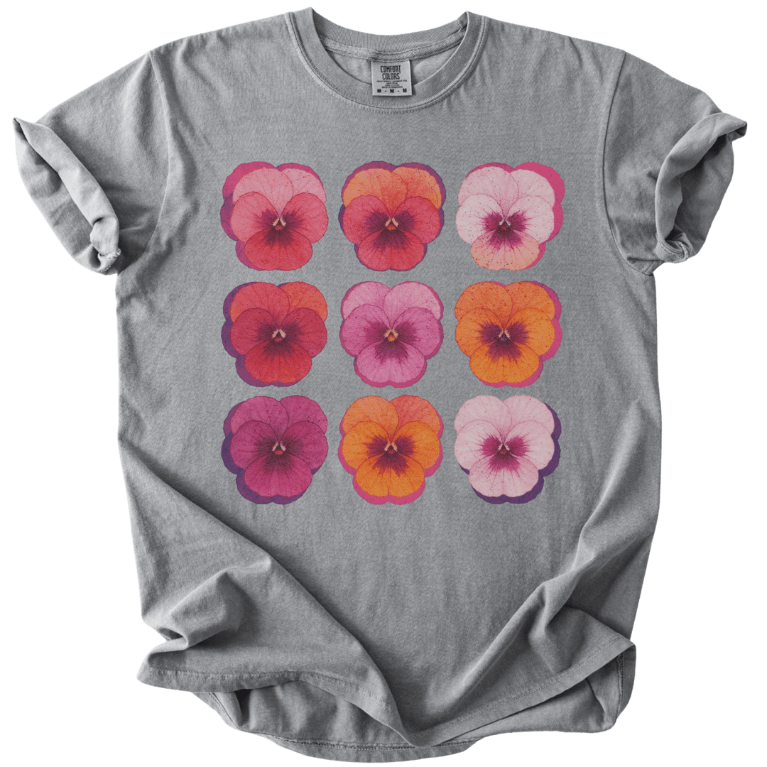 Lesbian WLW Pride Pansies Tee - The Rogue Petal Co. - T-Shirt