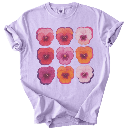 Lesbian WLW Pride Pansies Tee - The Rogue Petal Co. - T-Shirt
