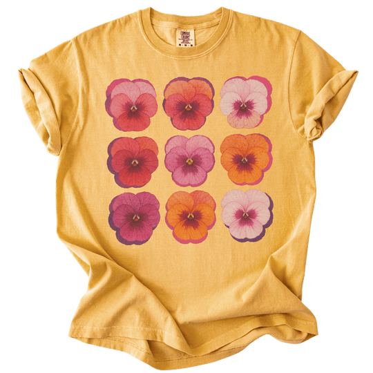 Lesbian WLW Pride Pansies Tee - The Rogue Petal Co. - T-Shirt