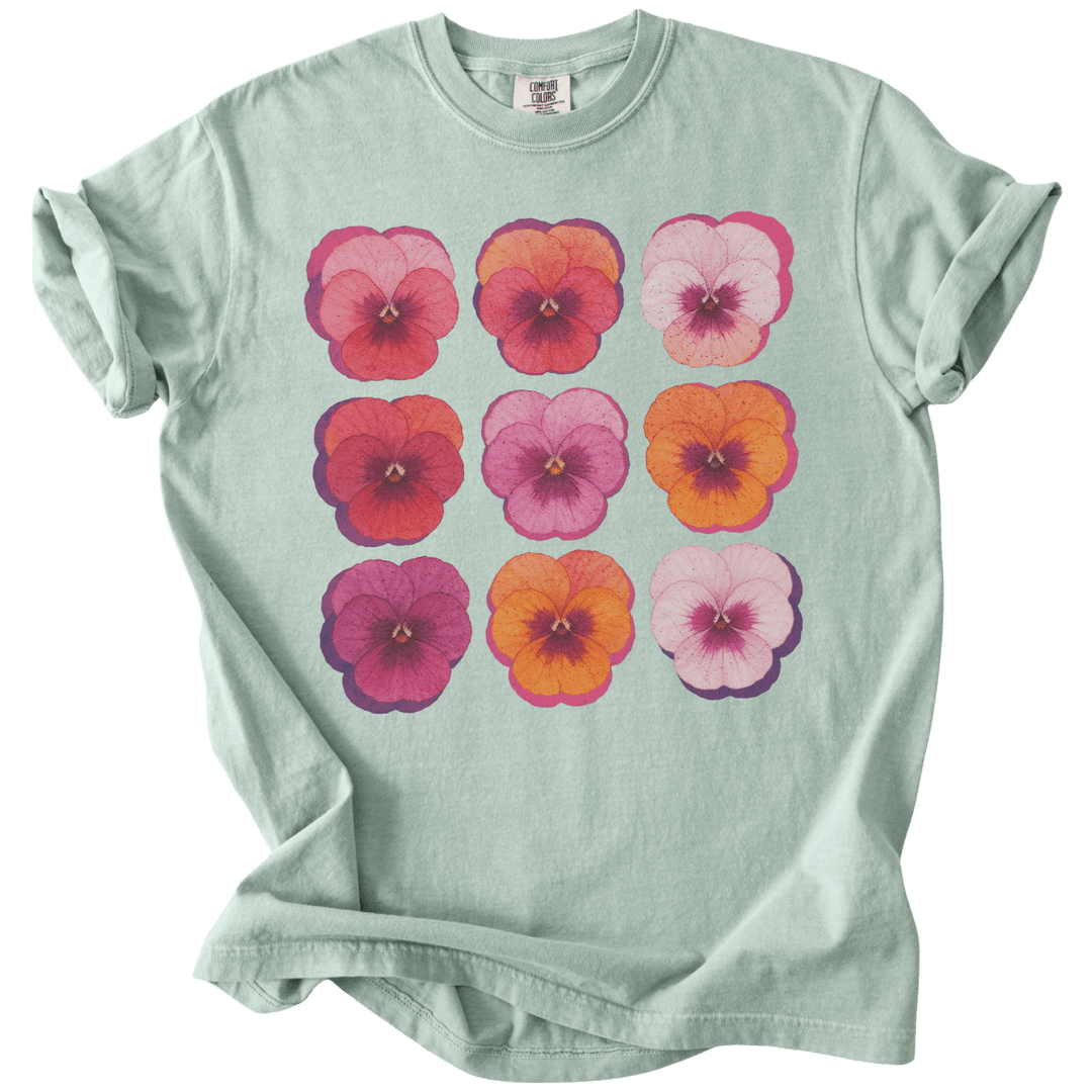 Lesbian WLW Pride Pansies Tee - The Rogue Petal Co. - T-Shirt