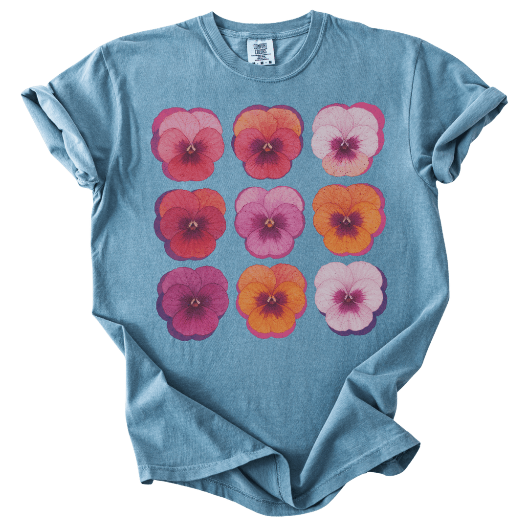 Lesbian WLW Pride Pansies Tee - The Rogue Petal Co. - T-Shirt