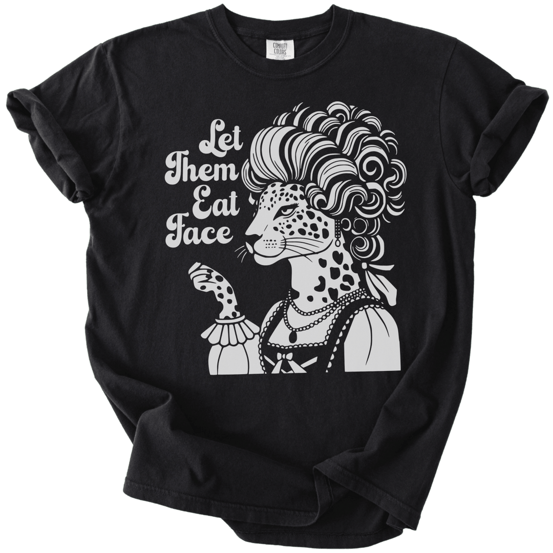 Let Them Eat Face Leopard Tee - The Rogue Petal Co. - T-Shirt