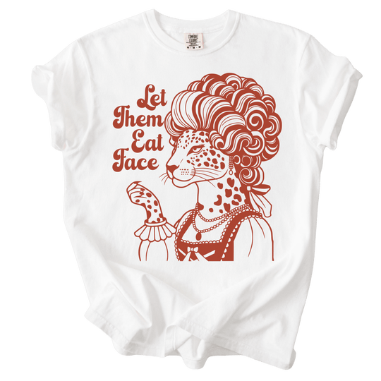 Let Them Eat Face Leopard Tee - The Rogue Petal Co. - T-Shirt