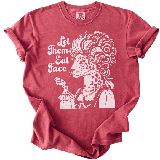 Let Them Eat Face Leopard Tee - The Rogue Petal Co. - T-Shirt