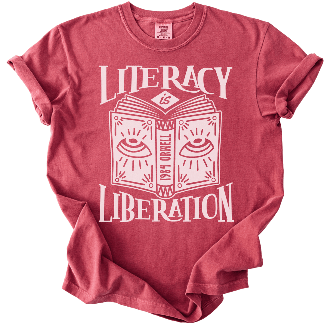 Literacy is Liberation Tee - The Rogue Petal Co. - T-Shirt