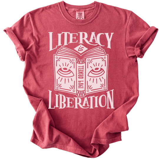 Literacy is Liberation Tee - The Rogue Petal Co. - T-Shirt