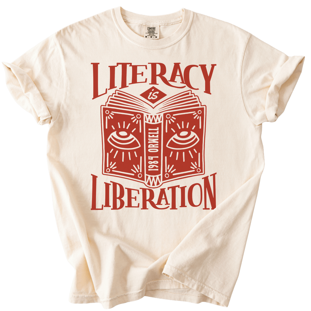Literacy is Liberation Tee - The Rogue Petal Co. - T-Shirt