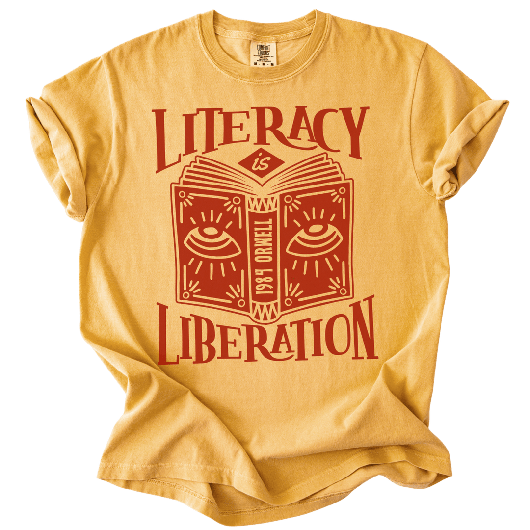 Literacy is Liberation Tee - The Rogue Petal Co. - T-Shirt