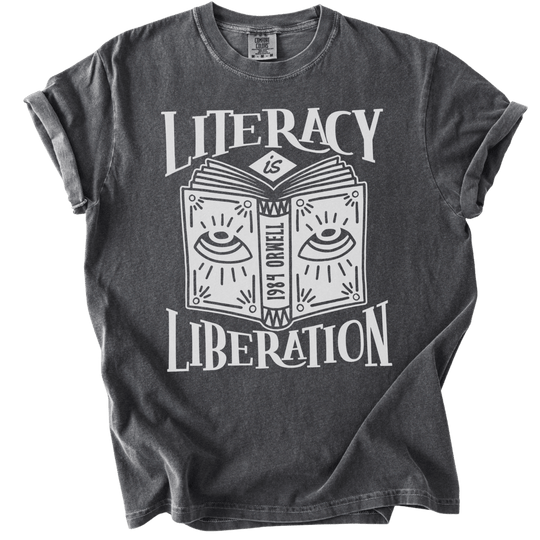 Literacy is Liberation Tee - The Rogue Petal Co. - T-Shirt
