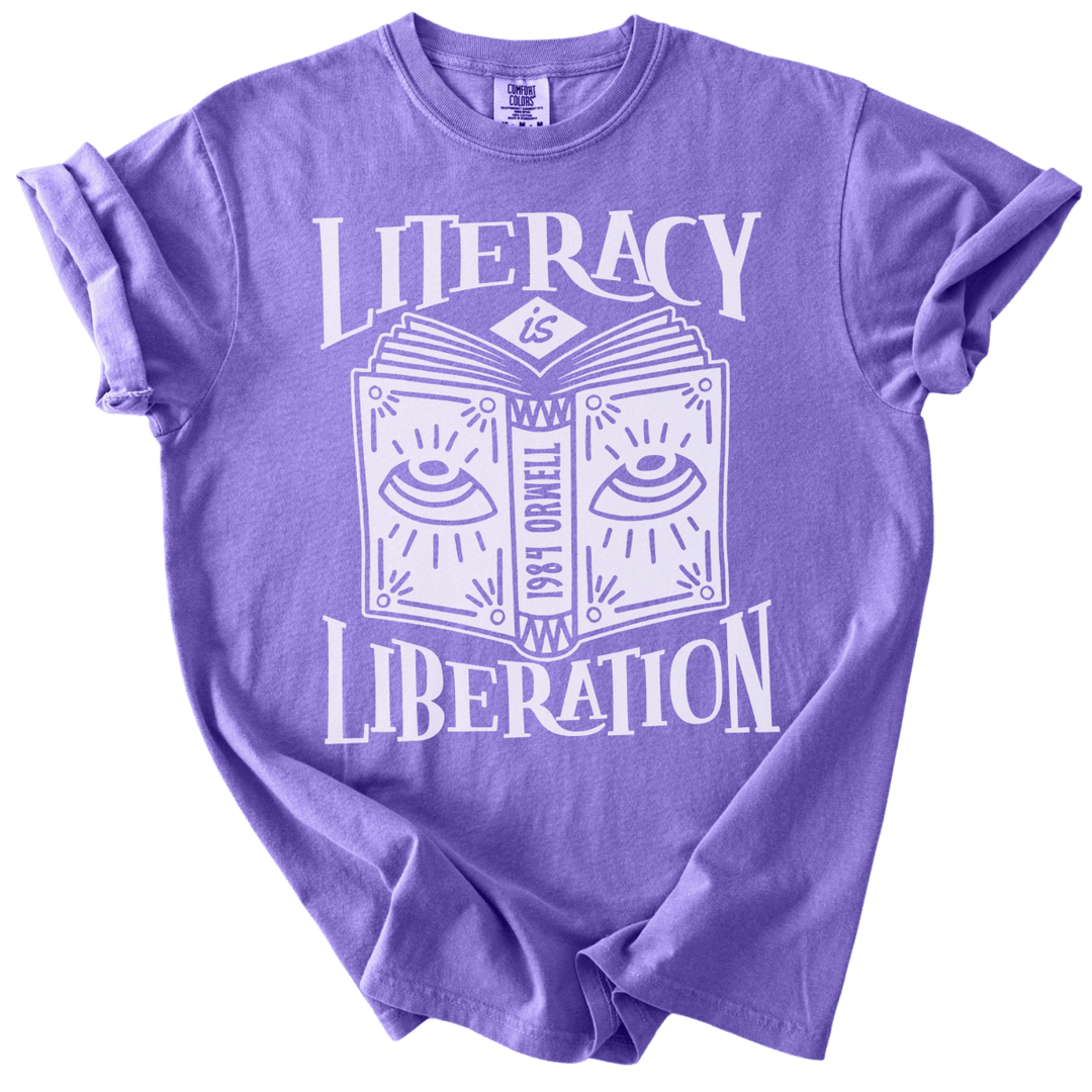 Literacy is Liberation Tee - The Rogue Petal Co. - T-Shirt