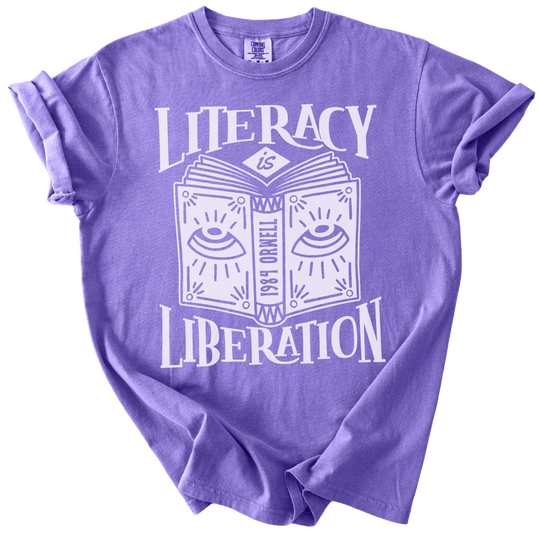 Literacy is Liberation Tee - The Rogue Petal Co. - T-Shirt
