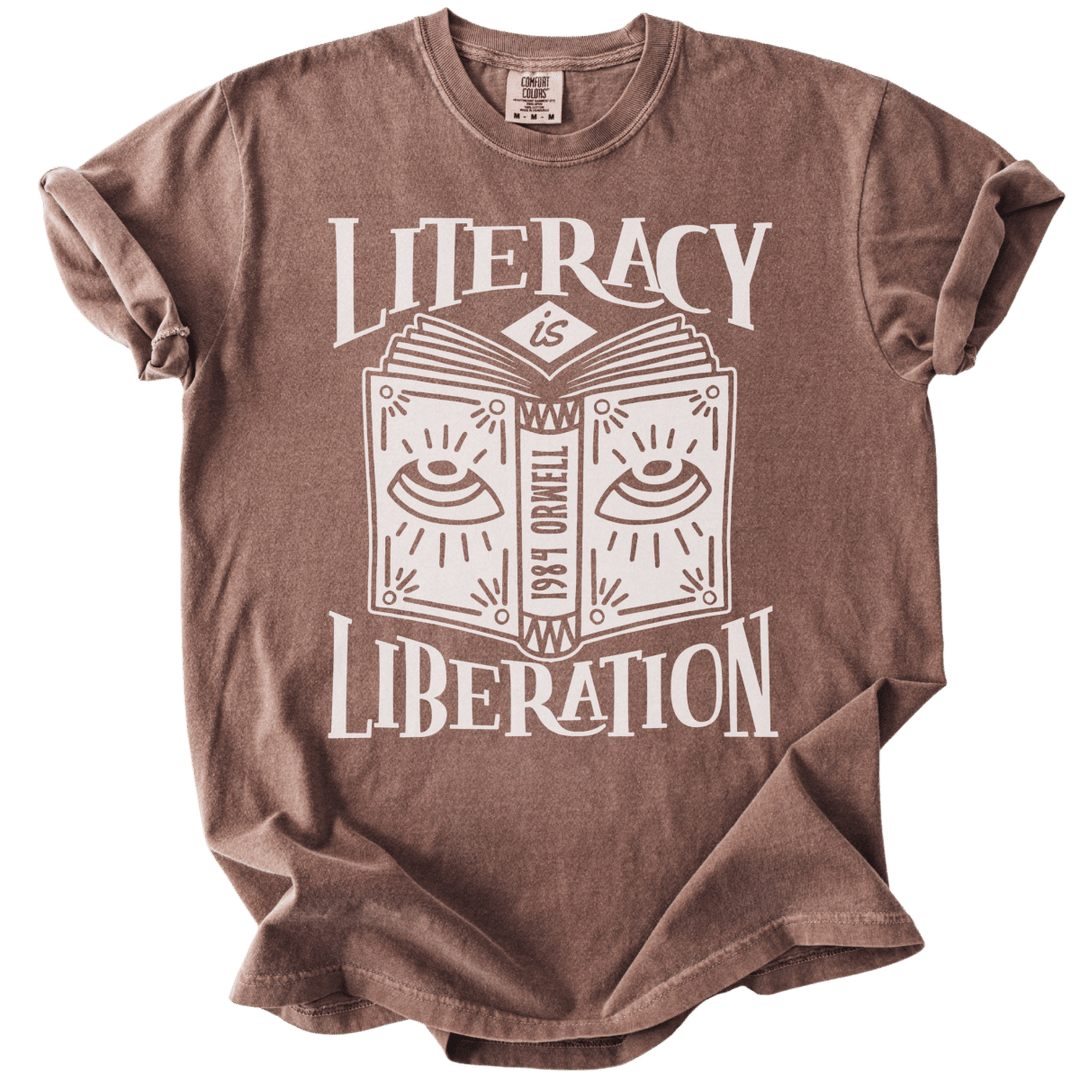 Literacy is Liberation Tee - The Rogue Petal Co. - T-Shirt
