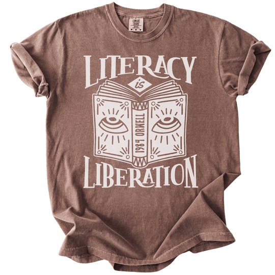 Literacy is Liberation Tee - The Rogue Petal Co. - T-Shirt