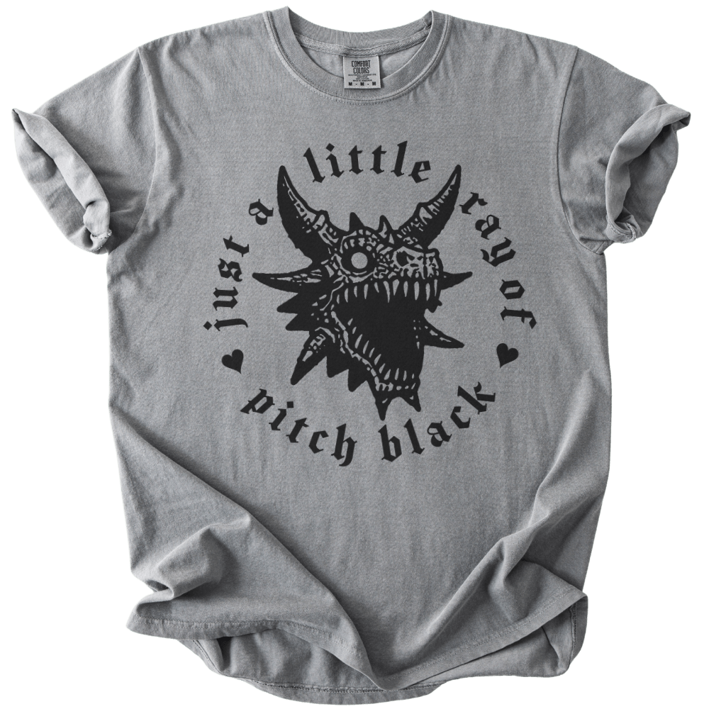 Little Ray of Pitch Black Tee - The Rogue Petal Co. - T-Shirt