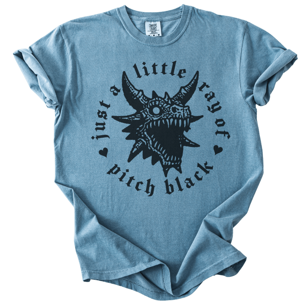 Little Ray of Pitch Black Tee - The Rogue Petal Co. - T-Shirt