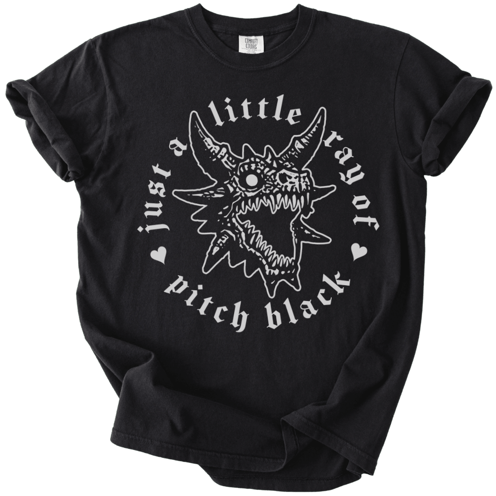 Little Ray of Pitch Black Tee - The Rogue Petal Co. - T-Shirt