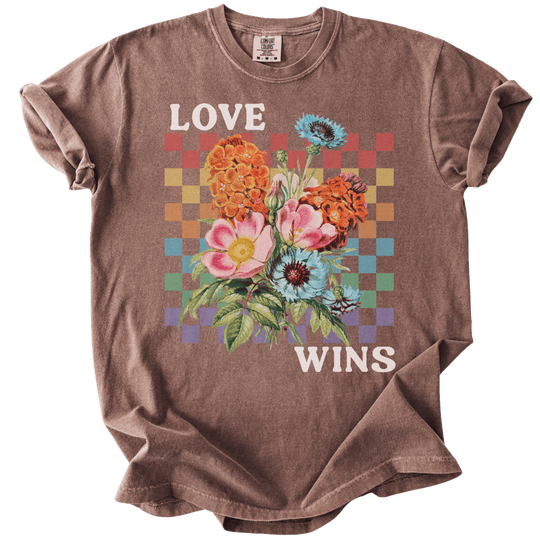 Love Wins Rainbow Floral Tee - The Rogue Petal Co. - T-Shirt