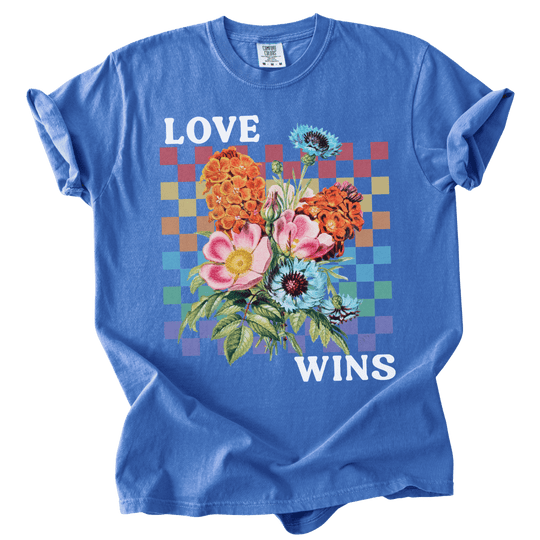 Love Wins Rainbow Floral Tee - The Rogue Petal Co. - T-Shirt
