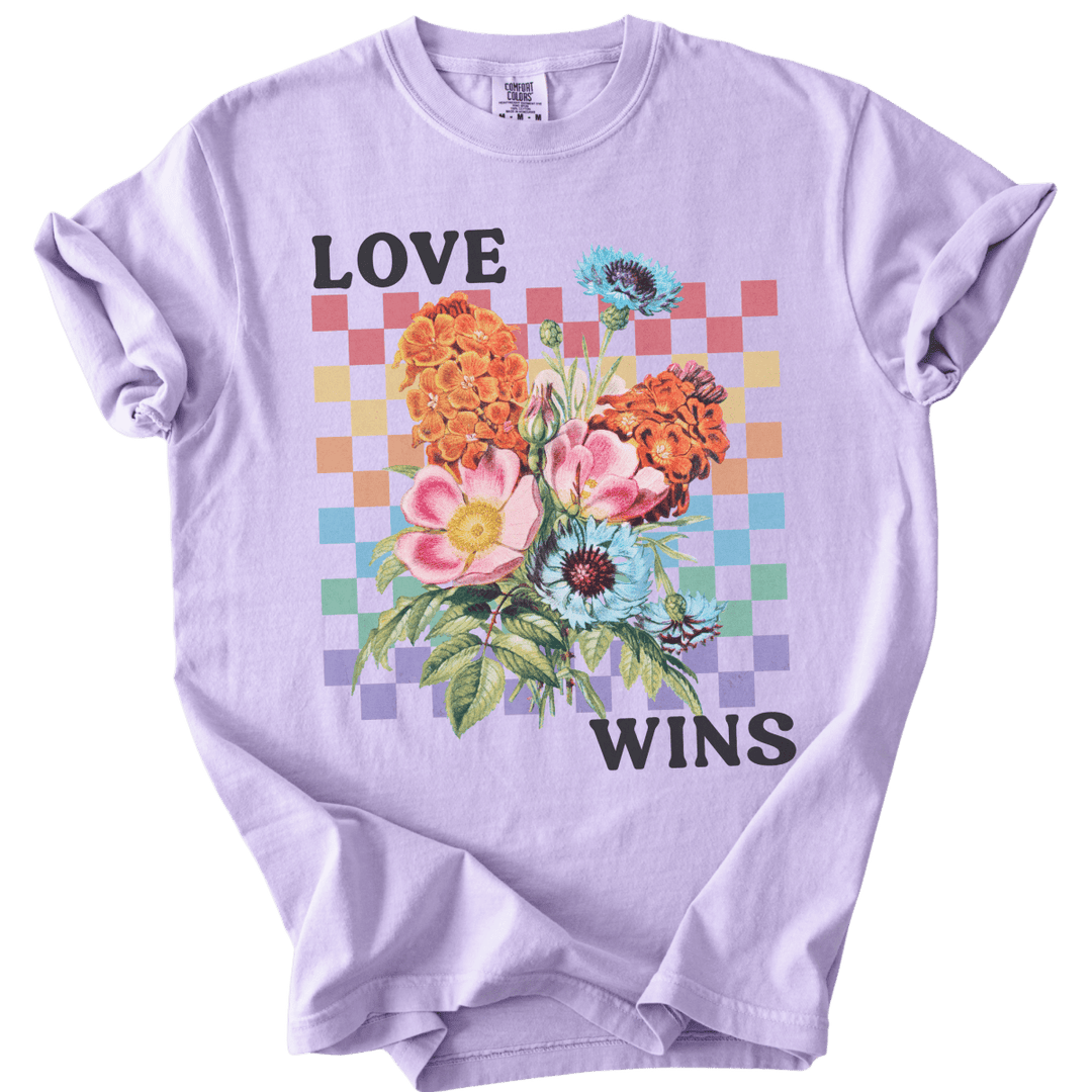 Love Wins Rainbow Floral Tee - The Rogue Petal Co. - T-Shirt