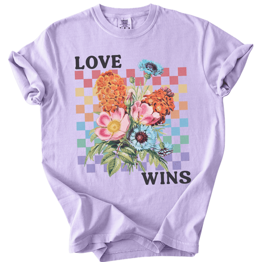 Love Wins Rainbow Floral Tee - The Rogue Petal Co. - T-Shirt