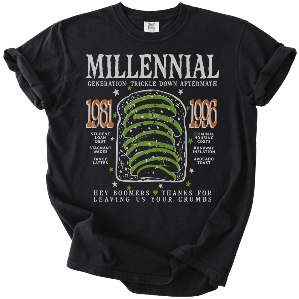 Millennial Generation: Trickle Down Aftermath Tee - The Rogue Petal Co. - T-Shirt