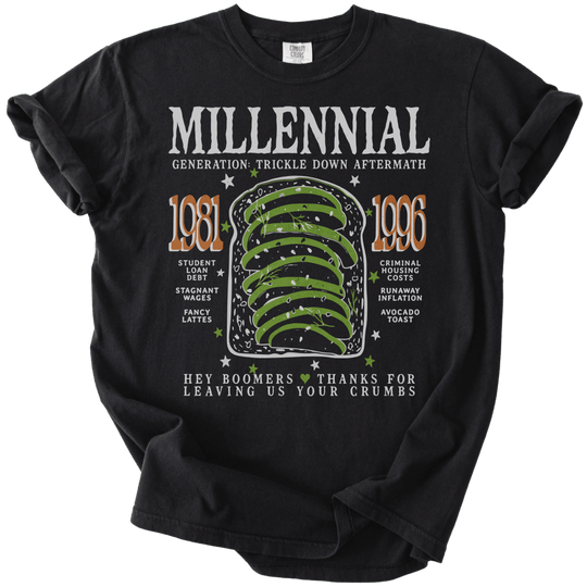 Millennial Generation: Trickle Down Aftermath Tee - The Rogue Petal Co. - T-Shirt