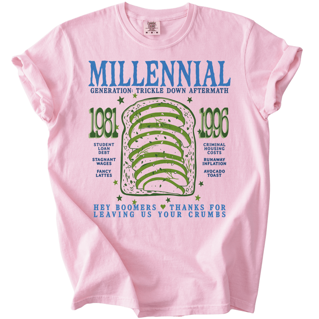 Millennial Generation: Trickle Down Aftermath Tee - The Rogue Petal Co. - T-Shirt
