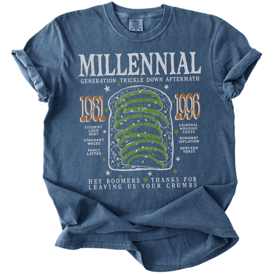Millennial Generation: Trickle Down Aftermath Tee - The Rogue Petal Co. - T-Shirt