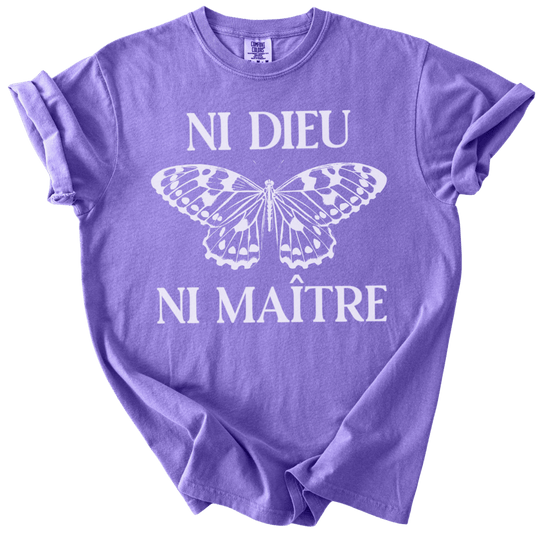 Ni Dieu Ni Maitre Butterfly Tee - The Rogue Petal Co. - T-Shirt
