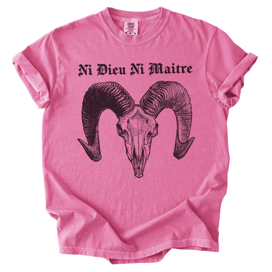Ni Dieu Ni Maitre Ram Skull Tee - The Rogue Petal Co. - T-Shirt