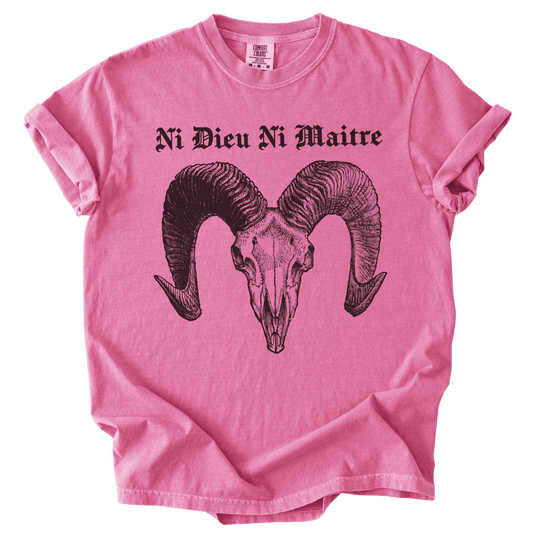 Ni Dieu Ni Maitre Ram Skull Tee - The Rogue Petal Co. - T-Shirt