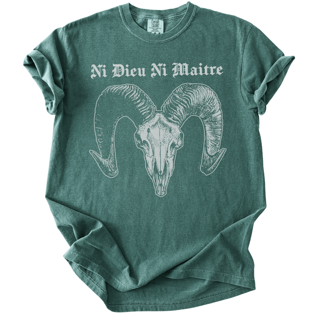 Ni Dieu Ni Maitre Ram Skull Tee - The Rogue Petal Co. - T-Shirt