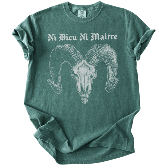 Ni Dieu Ni Maitre Ram Skull Tee - The Rogue Petal Co. - T-Shirt