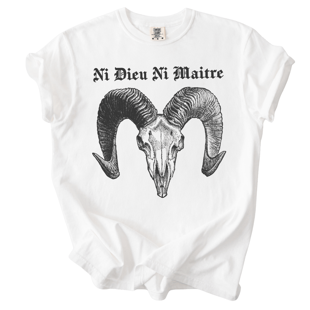Ni Dieu Ni Maitre Ram Skull Tee - The Rogue Petal Co. - T-Shirt