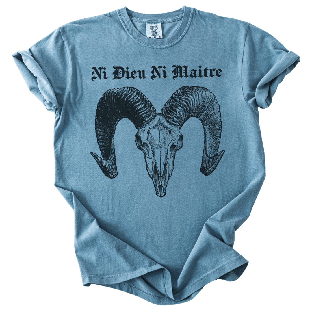 Ni Dieu Ni Maitre Ram Skull Tee - The Rogue Petal Co. - T-Shirt