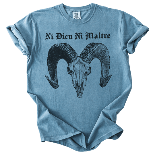 Ni Dieu Ni Maitre Ram Skull Tee - The Rogue Petal Co. - T-Shirt