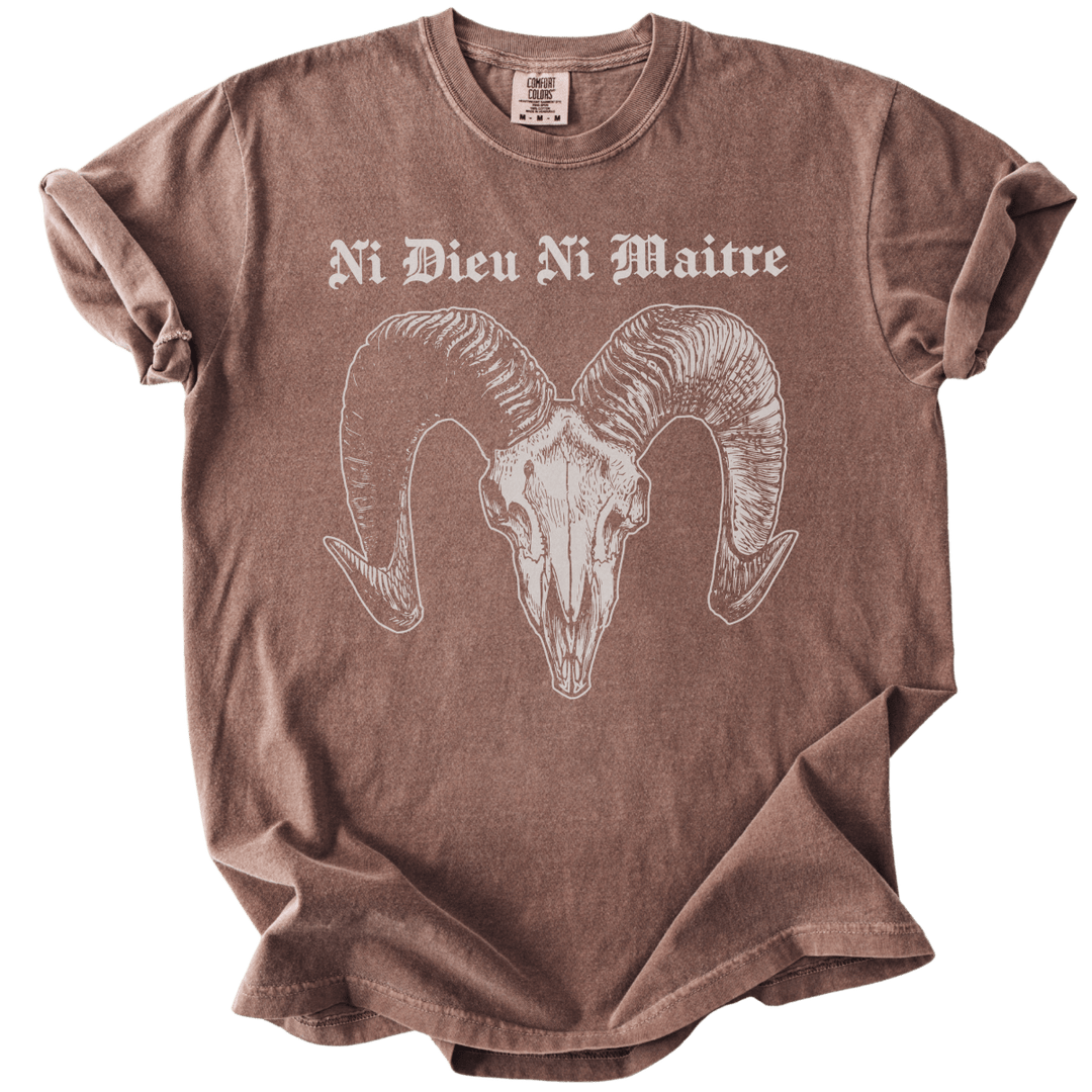 Ni Dieu Ni Maitre Ram Skull Tee - The Rogue Petal Co. - T-Shirt