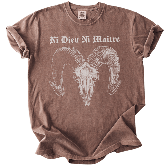 Ni Dieu Ni Maitre Ram Skull Tee - The Rogue Petal Co. - T-Shirt