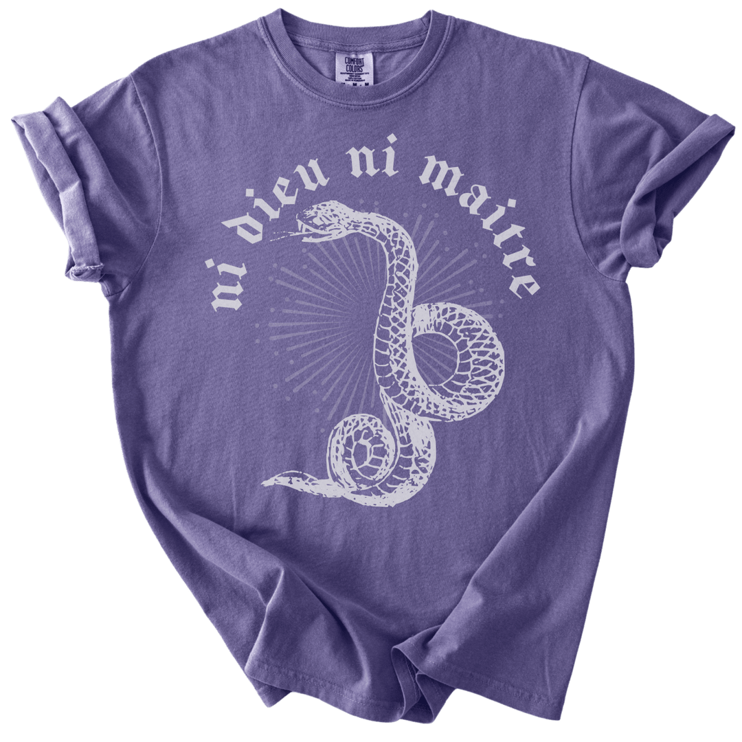 Ni Dieu Ni Maitre Snake Tee - The Rogue Petal Co. - T-Shirt