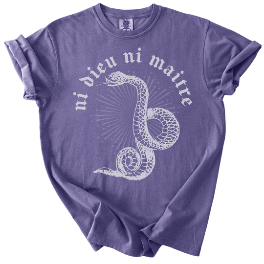 Ni Dieu Ni Maitre Snake Tee - The Rogue Petal Co. - T-Shirt