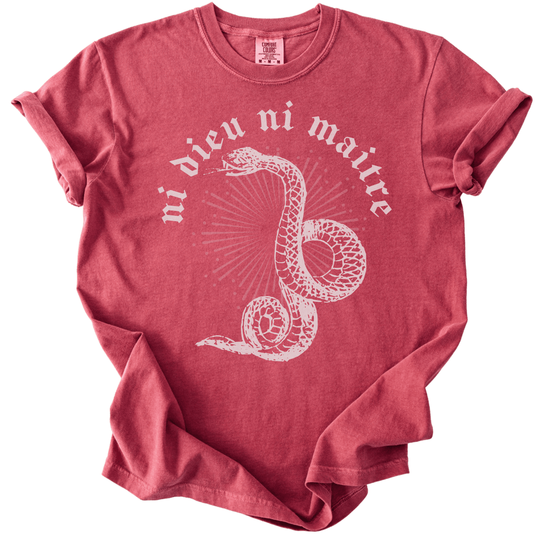 Ni Dieu Ni Maitre Snake Tee - The Rogue Petal Co. - T-Shirt