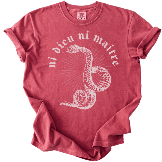 Ni Dieu Ni Maitre Snake Tee - The Rogue Petal Co. - T-Shirt