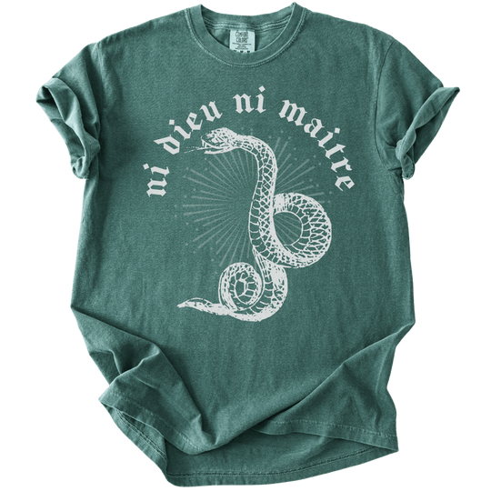Ni Dieu Ni Maitre Snake Tee - The Rogue Petal Co. - T-Shirt