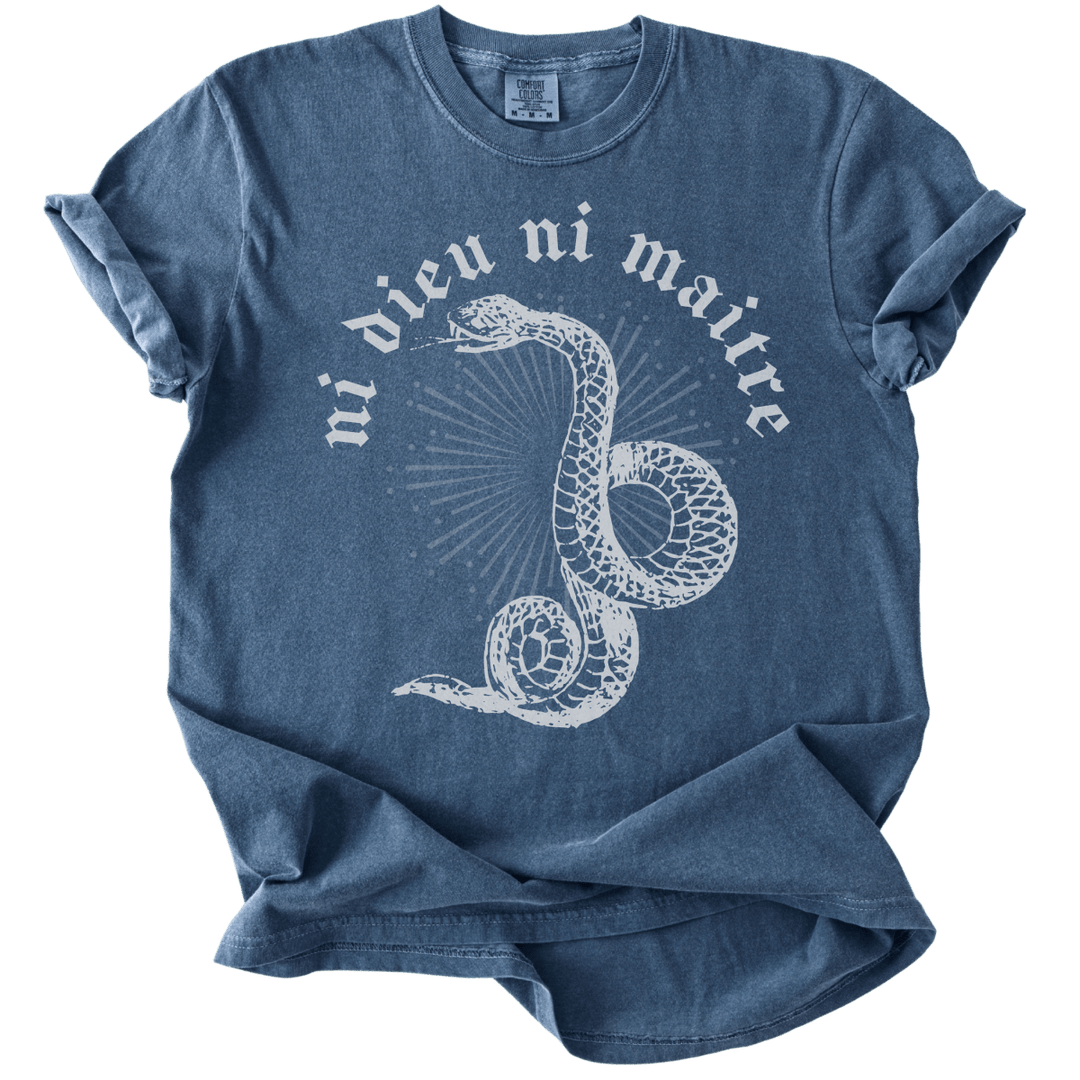 Ni Dieu Ni Maitre Snake Tee - The Rogue Petal Co. - T-Shirt