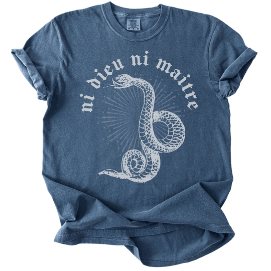 Ni Dieu Ni Maitre Snake Tee - The Rogue Petal Co. - T-Shirt