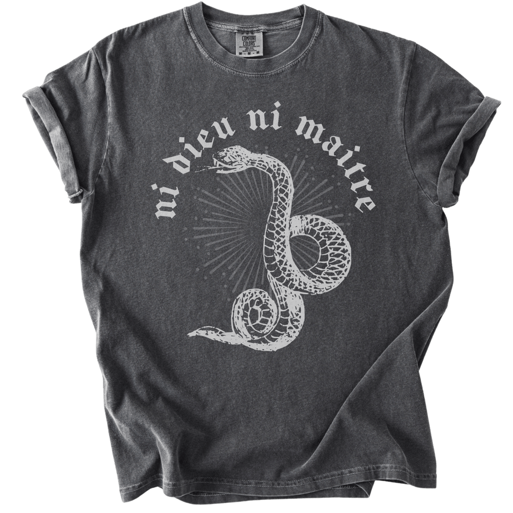 Ni Dieu Ni Maitre Snake Tee - The Rogue Petal Co. - T-Shirt