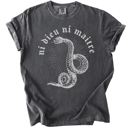 Ni Dieu Ni Maitre Snake Tee - The Rogue Petal Co. - T-Shirt