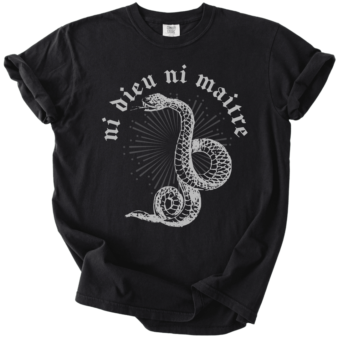 Ni Dieu Ni Maitre Snake Tee - The Rogue Petal Co. - T-Shirt