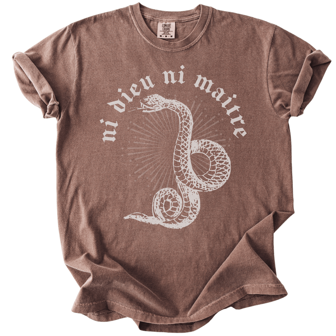 Ni Dieu Ni Maitre Snake Tee - The Rogue Petal Co. - T-Shirt